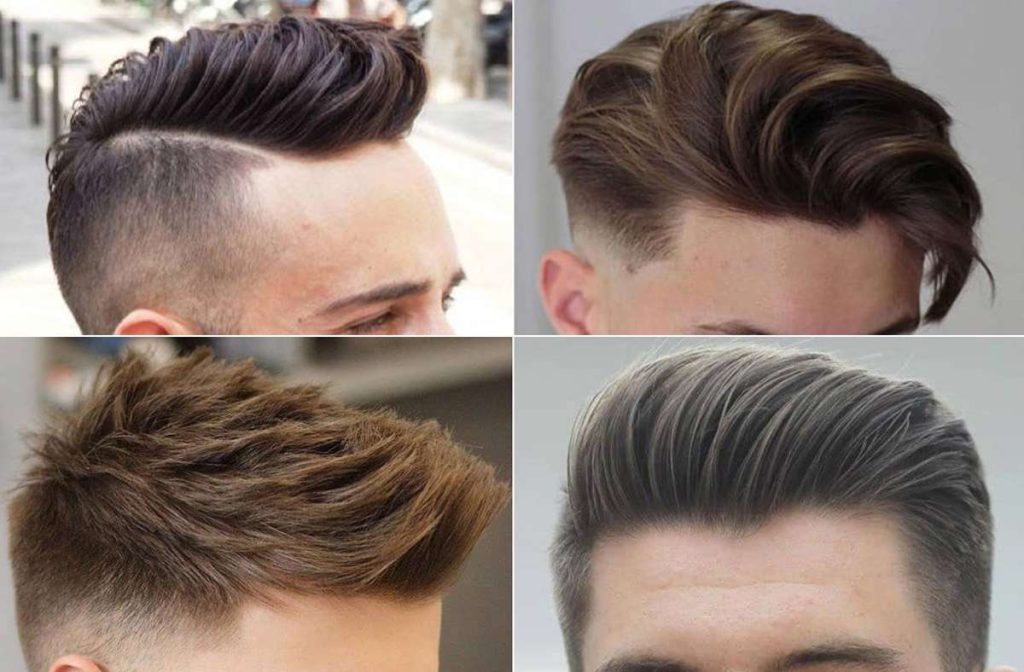 در این تصویر سه نوع حالت موی مختلف ایجاد شده با حالت دهنده مو مردانه در حال نمایش است.